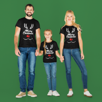 Božićni obiteljski set u crnoj boji Merry Deer Božićni obiteljski set u crnoj boji Merry Deer