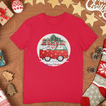 Crvena božićna majica kratkih rukava Camp Christmas Crvena božićna majica kratkih rukava Camp Christmas