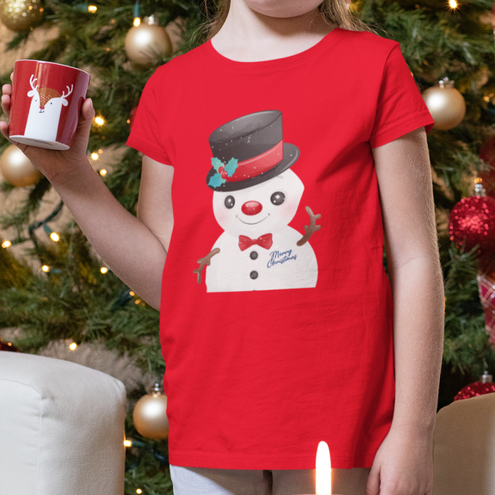 Božićna majica u veličinama za djecu i odrasle Snowman Božićna majica u veličinama za djecu i odrasle Snowman