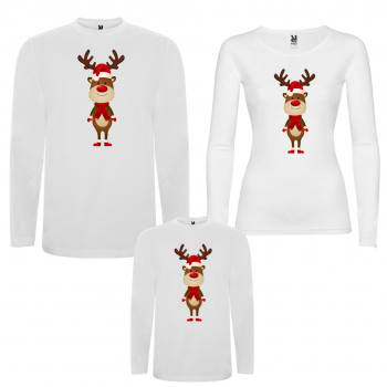 Obiteljski set božićnih majica dugih rukava Little Deer Obiteljski set božićnih majica dugih rukava Little Deer