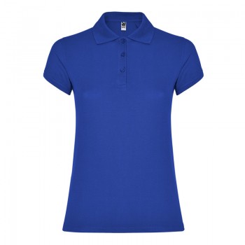 Ženska polo majica od 100% pamuka u plavoj boji Ženska polo majica od 100% pamuka u plavoj boji