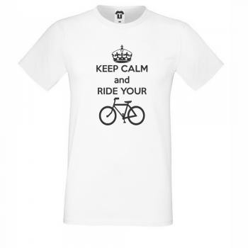 Mu&scaron;ka majica Keep Calm and ride your bike