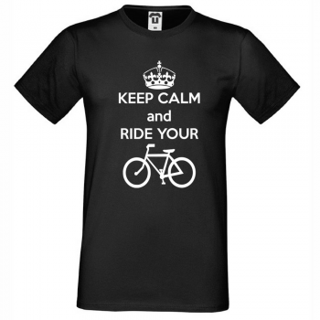 Mu&scaron;ka majica Keep Calm and ride your bike
