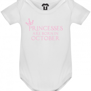 Dječji bodi Princesses Are Born In Octomber Dječji bodi Princesses Are Born In Octomber