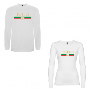 Set majica dugih rukava u bijeloj boji King & Queen RG Set majica dugih rukava u bijeloj boji King & Queen RG