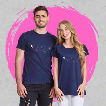 Set majica za parove u tamno plavoj boji Travel Couple Set majica za parove u tamno plavoj boji Travel Couple