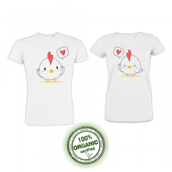 Set bijelih majica za zaljubljene Chicks Set bijelih majica za zaljubljene Chicks