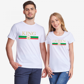 Set bijelih majica za parove King - Queen RG Set bijelih majica za parove King - Queen RG