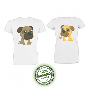Set bijelih majica za zaljubljene Dogs Set bijelih majica za zaljubljene Dogs