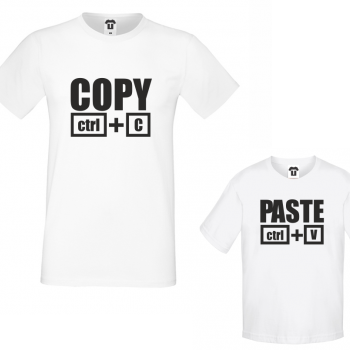 Set mu&scaron;ka majica i dječja majica Copy - Paste