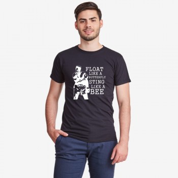 Muška crna majica Float like a butterfly Sting like a bee - Muhammad Ali Muška crna majica Float like a butterfly Sting like a bee - Muhammad Ali
