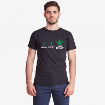 Muška crna majica Super Lucky Muška crna majica Super Lucky
