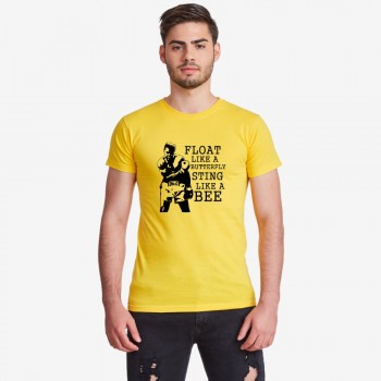 Muška žuta majica Float like a butterfly Sting like a bee - Muhammad Ali Muška žuta majica Float like a butterfly Sting like a bee - Muhammad Ali