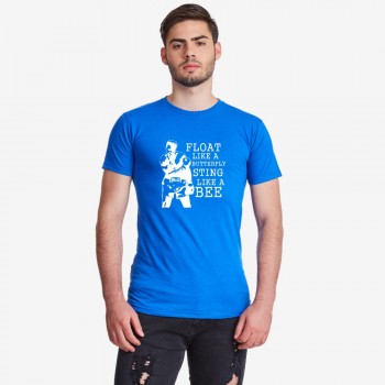 Muška plava majica Float like a butterfly Sting like a bee - Muhammad Ali Muška plava majica Float like a butterfly Sting like a bee - Muhammad Ali