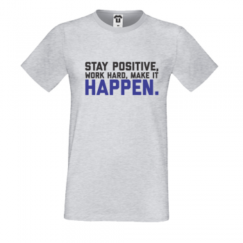 Stay Positive muška siva majica kratkih rukava Stay Positive muška siva majica kratkih rukava