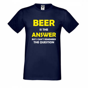 Muška majica Beer is the Answer tamno plava Muška majica Beer is the Answer tamno plava