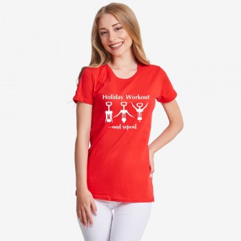 Ženska bijela ili crvena majica Holiday Workout Ženska bijela ili crvena majica Holiday Workout