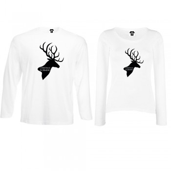 Set bijelih ili crnih majica dugih rukava za parove Christmas is Coming Set bijelih ili crnih majica dugih rukava za parove Christmas is Coming
