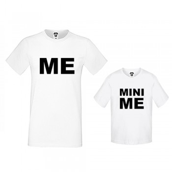 Set muška i dječja majica u crnoj ili bijeloj boji Me and Mini Me Set muška i dječja majica u crnoj ili bijeloj boji Me and Mini Me