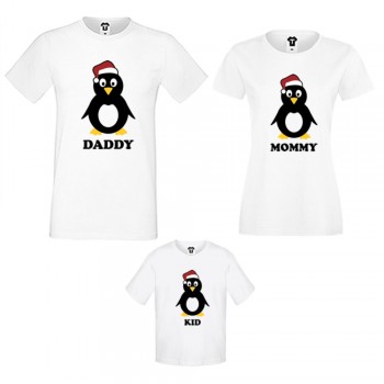 Obiteljski komplet u bijeloj ili crnoj boji Penguin Family