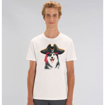 Mu&scaron;ka majica od 100% organskog pamuka u bijeloj boji Pirate Dog