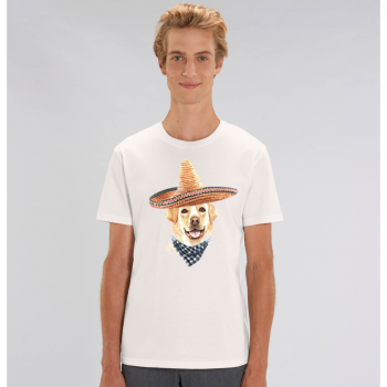 Mu&scaron;ka majica od 100% organskog pamuka u bijeloj boji Sombrero Dog