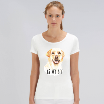 Ženska majica od organskog pamuka u bijeloj boji Dog BFF