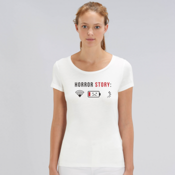 Ženska majica od organskog pamuka u bijeloj boji  Horror Story