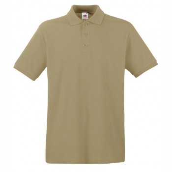 Muška polo majica od 100% pamuka u kaki boji